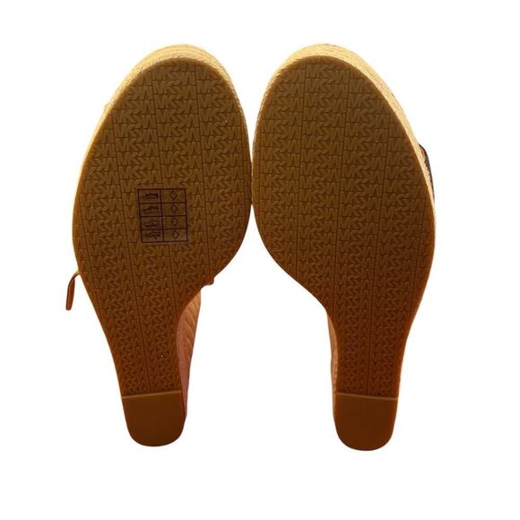 Michael by Michael Kors Leighton Brown Leather Wedge Sandals in Ladies Size 9.5M - Picture 7 of 7